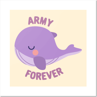 BTS purple whale ARMY forever Posters and Art
